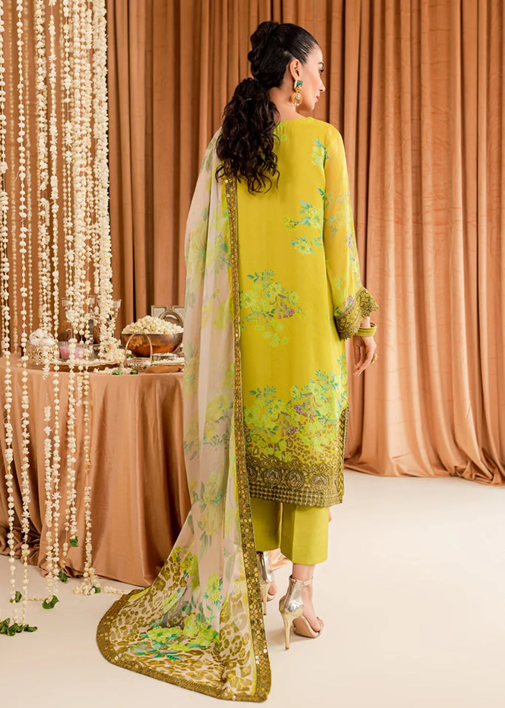 Green Chiffon Suit - Vasal Formals ’23 By Charizma | VSL-07