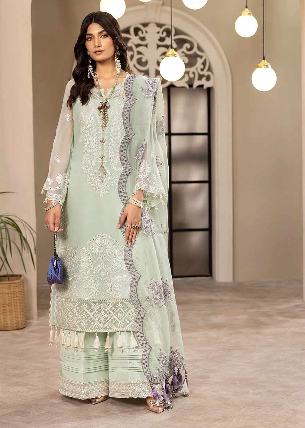 Green Formal Suit - Alizeh - Dhaagay Formals '23 - V02D08 - Maheer