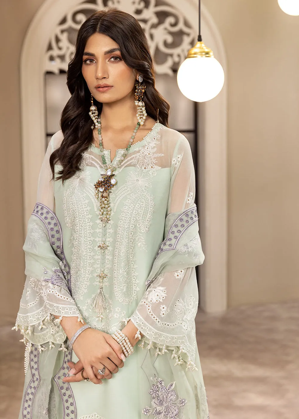 Green Formal Suit - Alizeh - Dhaagay Formals '23 - V02D08 - Maheer