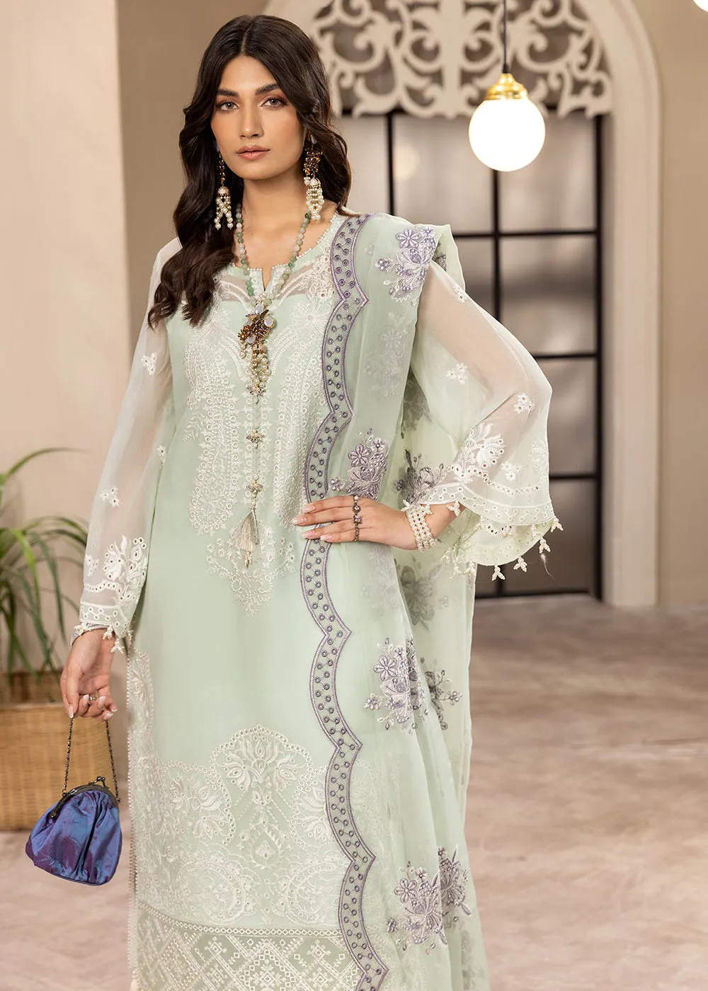 Green Formal Suit - Alizeh - Dhaagay Formals '23 - V02D08 - Maheer