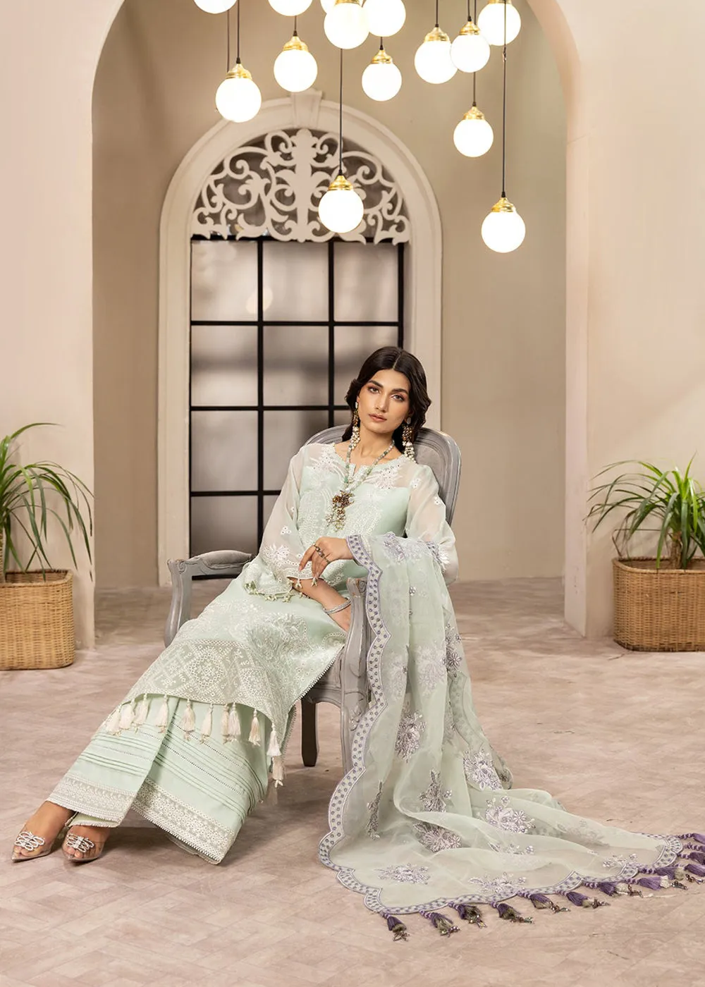 Green Formal Suit - Alizeh - Dhaagay Formals '23 - V02D08 - Maheer