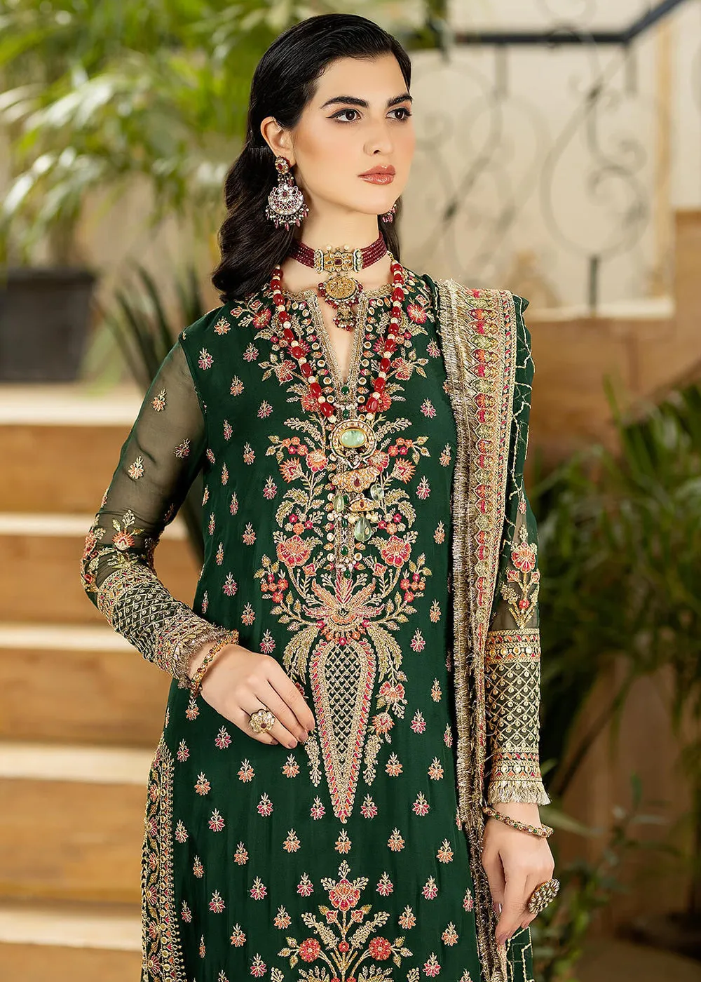 Green Wedding Formal Suit | Imrozia Premium | Jhalak '23 | I-180 - NOOR