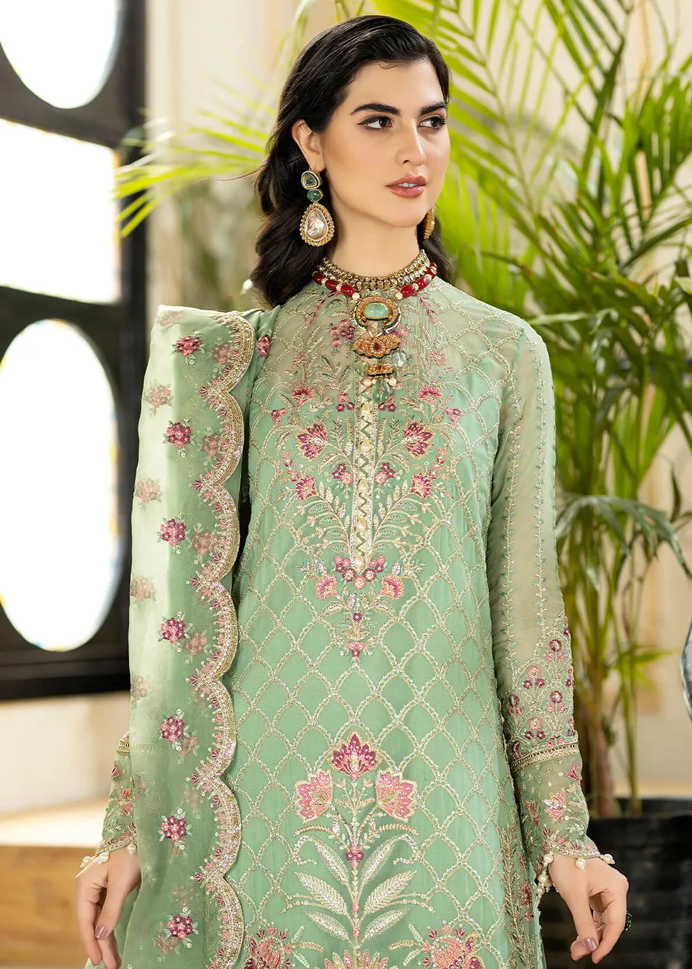 Green Wedding Formal Suit | Imrozia Premium | Jhalak '23 | I-183 - JUSTAJOO