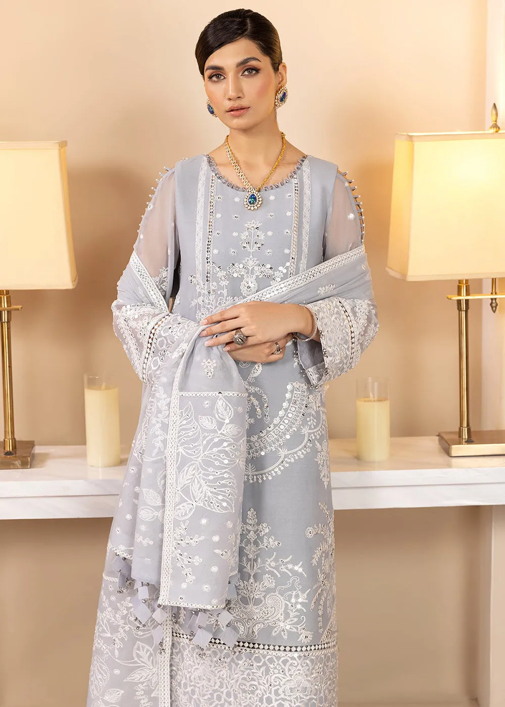 Grey Formal Suit - Alizeh - Dhaagay Formals '23 - V02D06 - Kiral