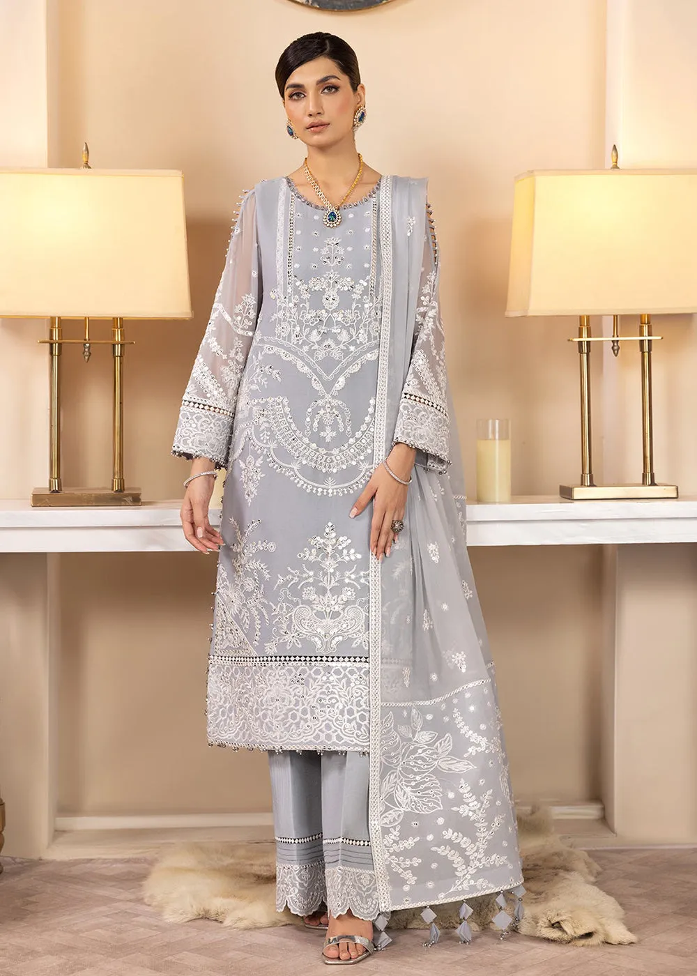 Grey Formal Suit - Alizeh - Dhaagay Formals '23 - V02D06 - Kiral