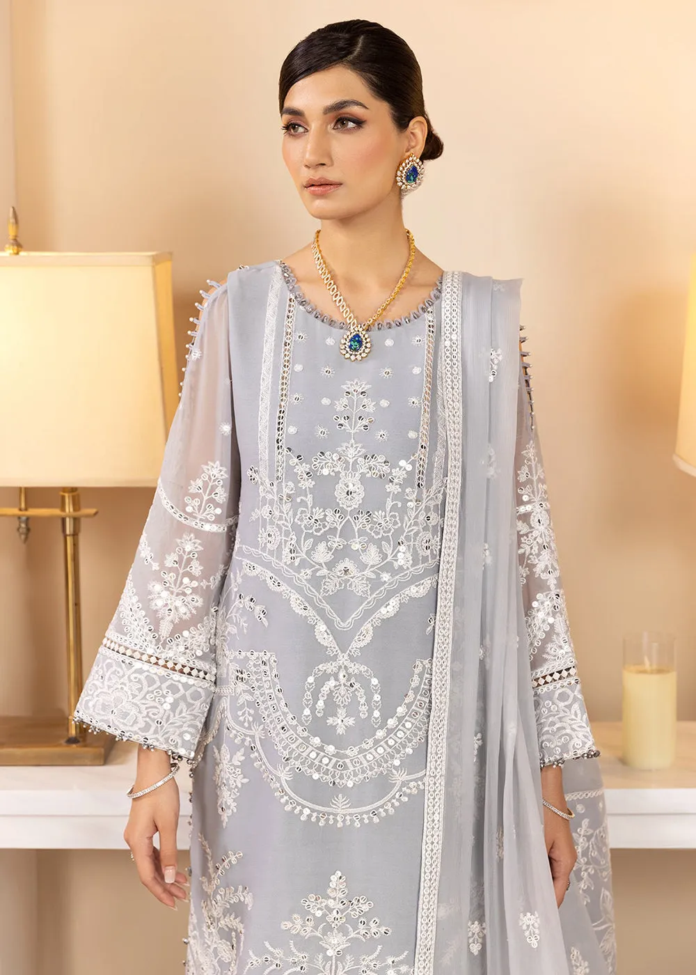 Grey Formal Suit - Alizeh - Dhaagay Formals '23 - V02D06 - Kiral