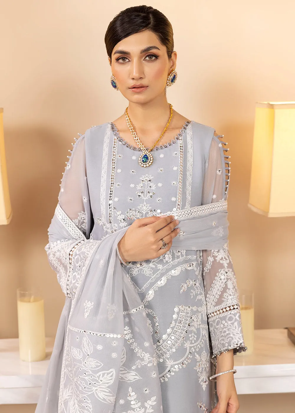 Grey Formal Suit - Alizeh - Dhaagay Formals '23 - V02D06 - Kiral