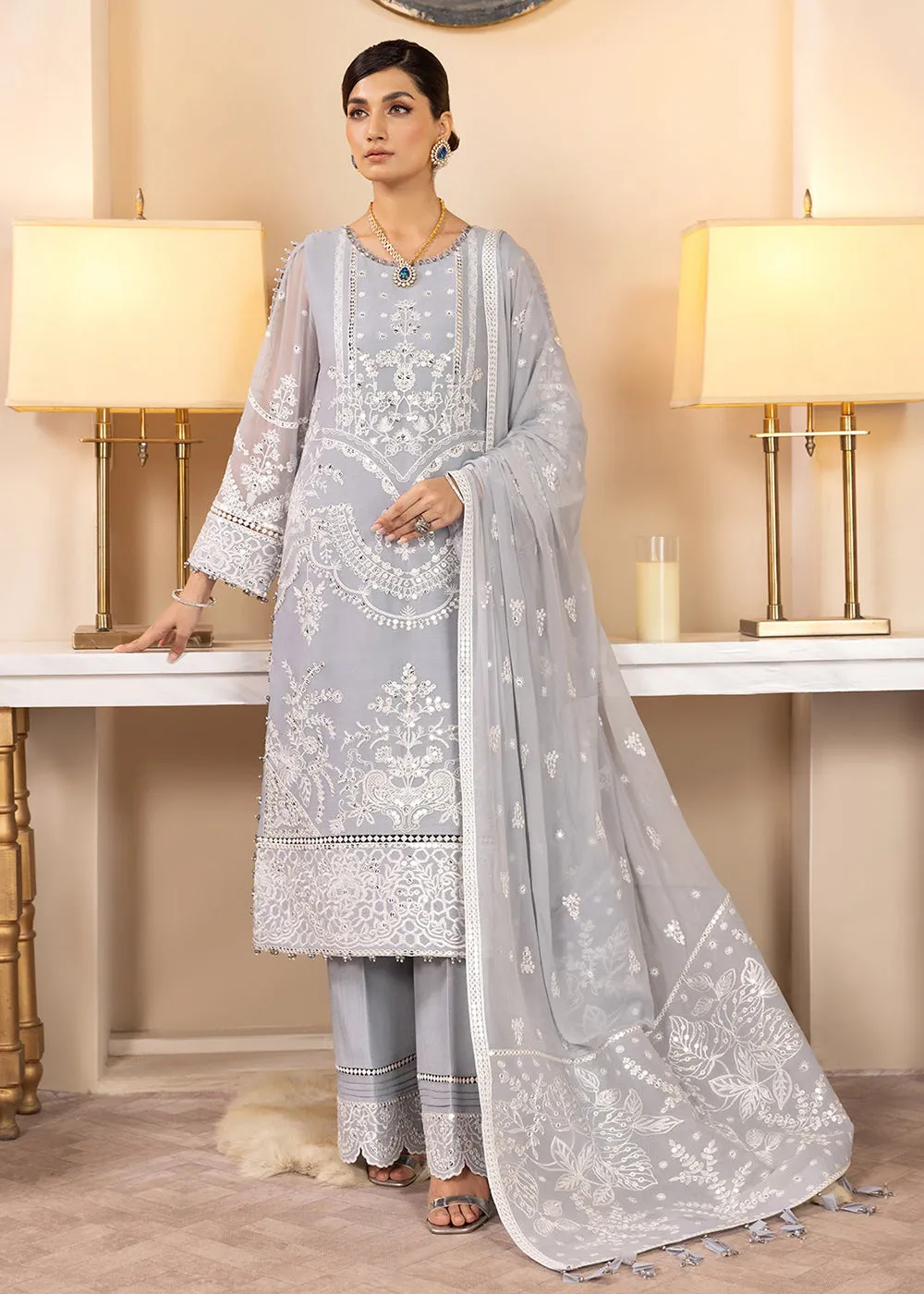 Grey Formal Suit - Alizeh - Dhaagay Formals '23 - V02D06 - Kiral