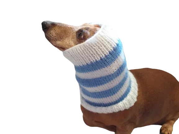 Handmade angora snood scarf for dogs, Snood Warm Winter Knitted Dog Hat Warm Ears Dachshund Snood Hat