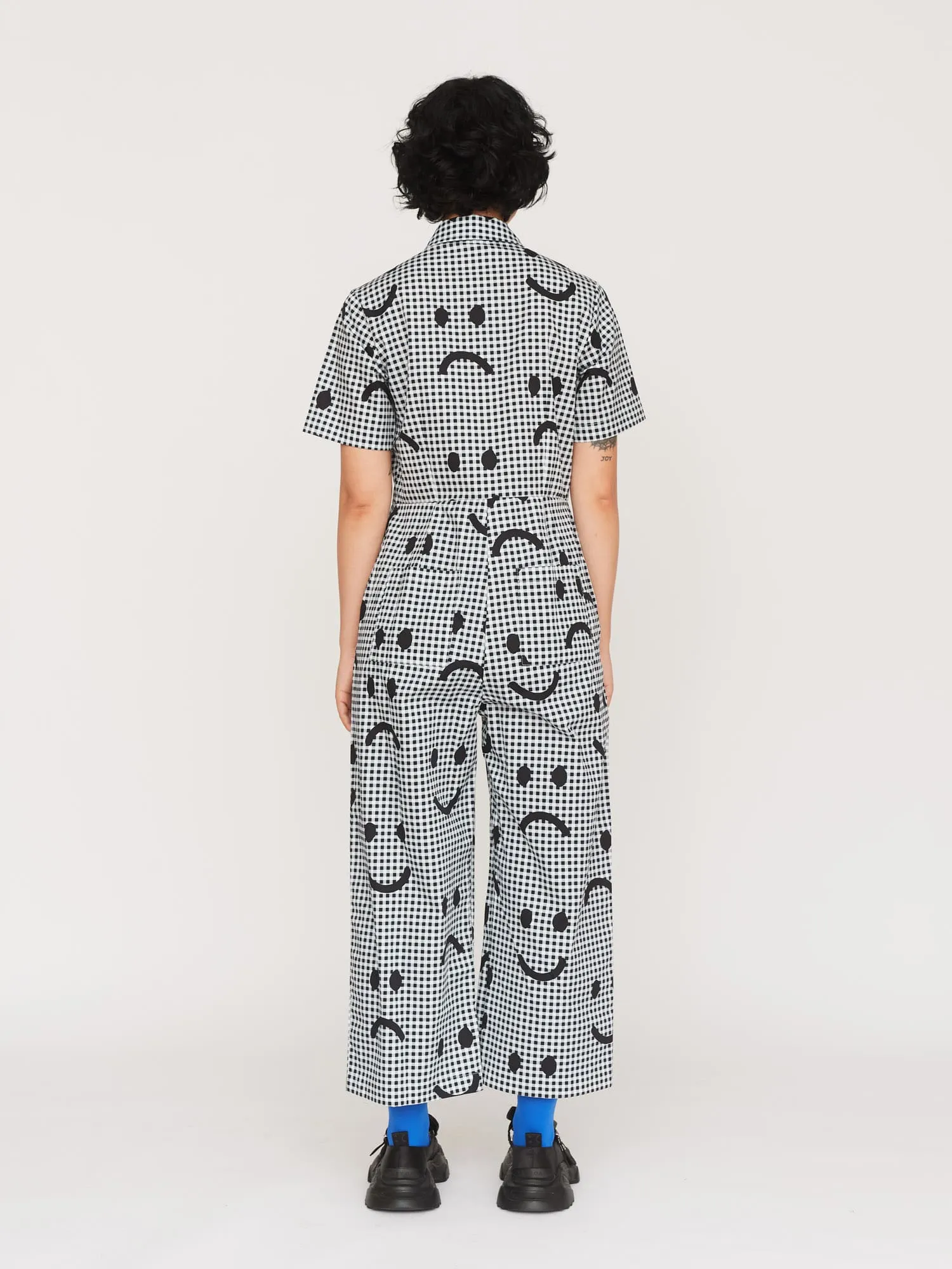 Happy Sad Gingham Jumpsuit