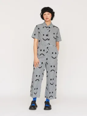 Happy Sad Gingham Jumpsuit