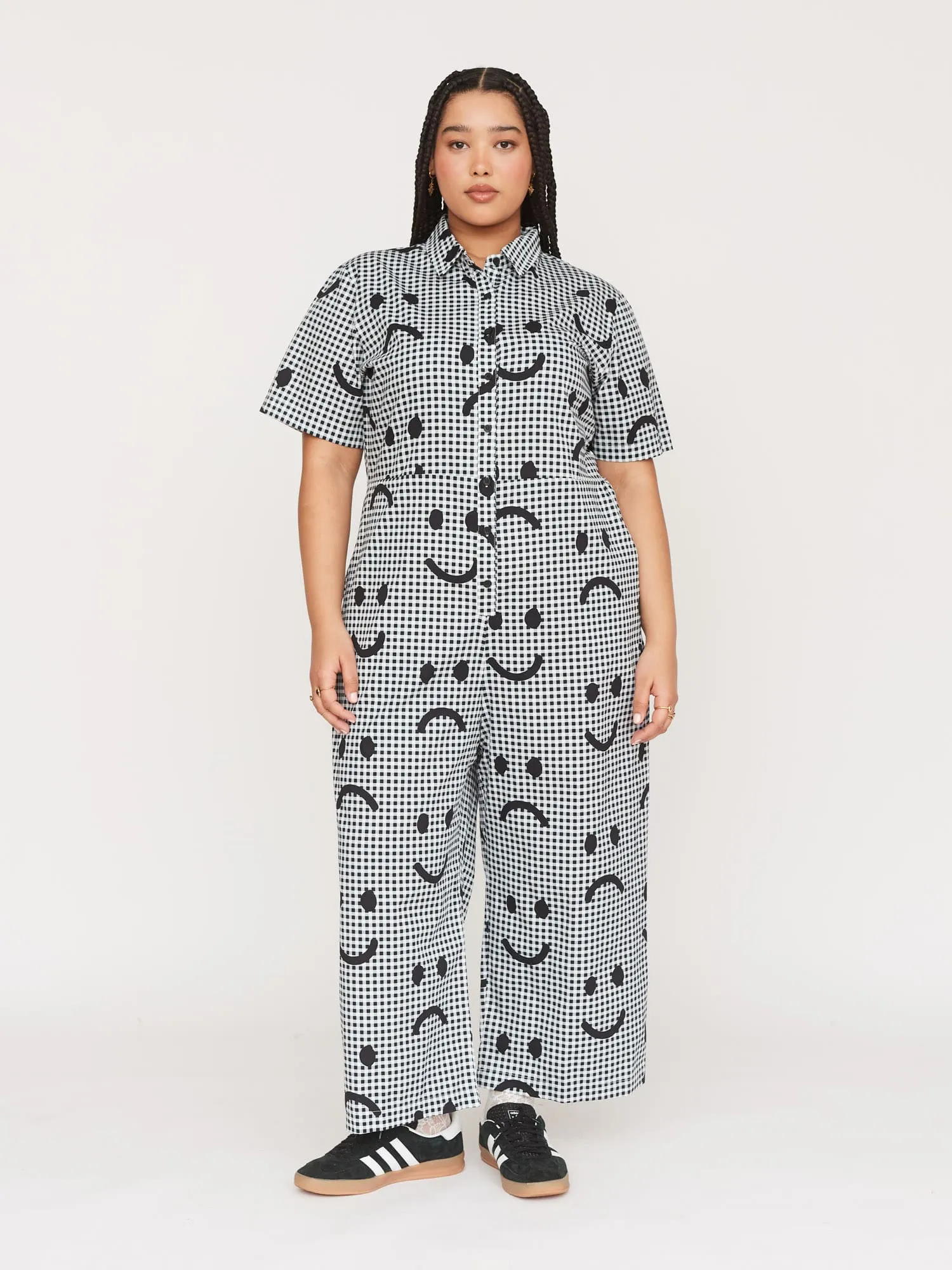 Happy Sad Gingham Jumpsuit