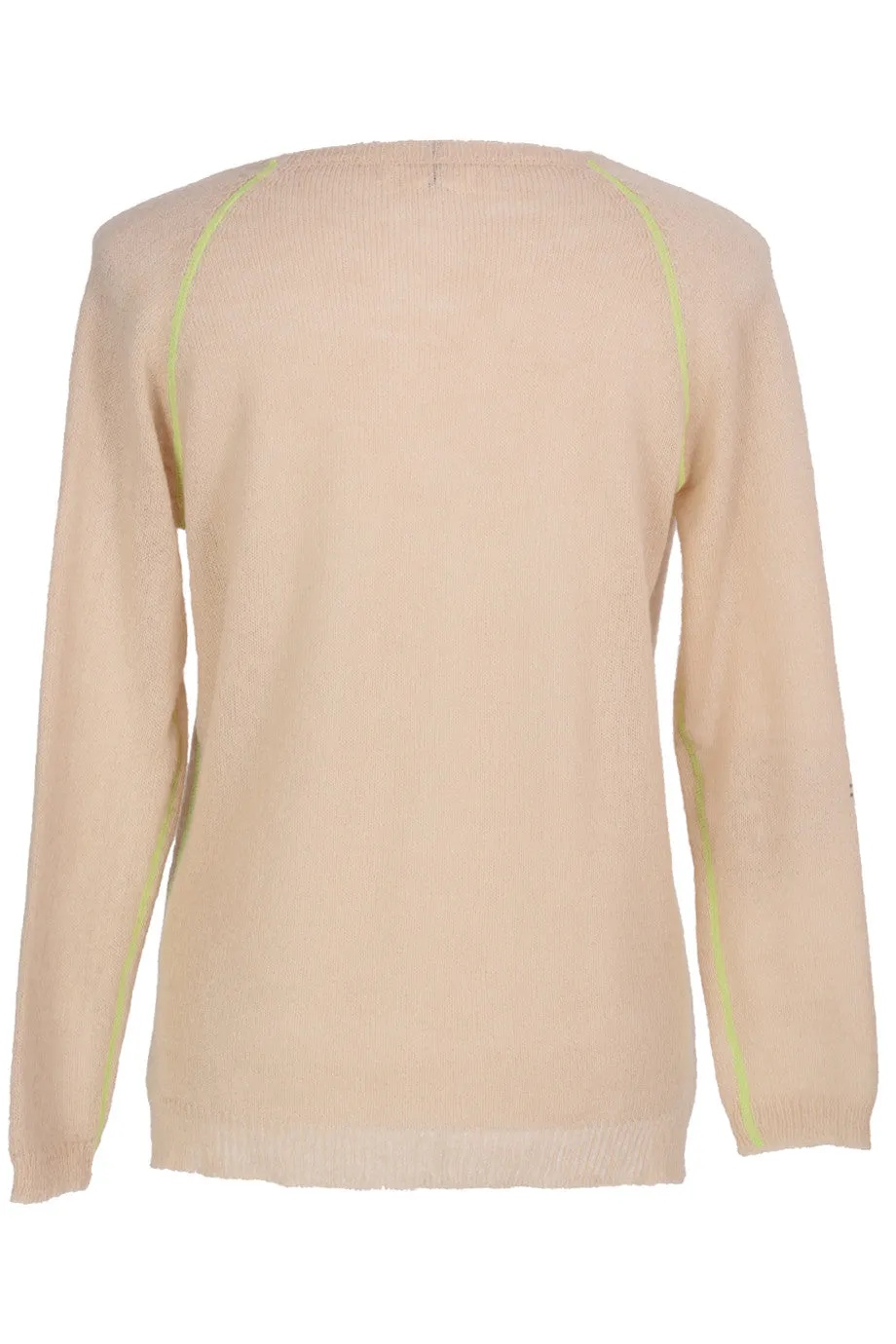 HELMA Beige Crystal Skull Jumper