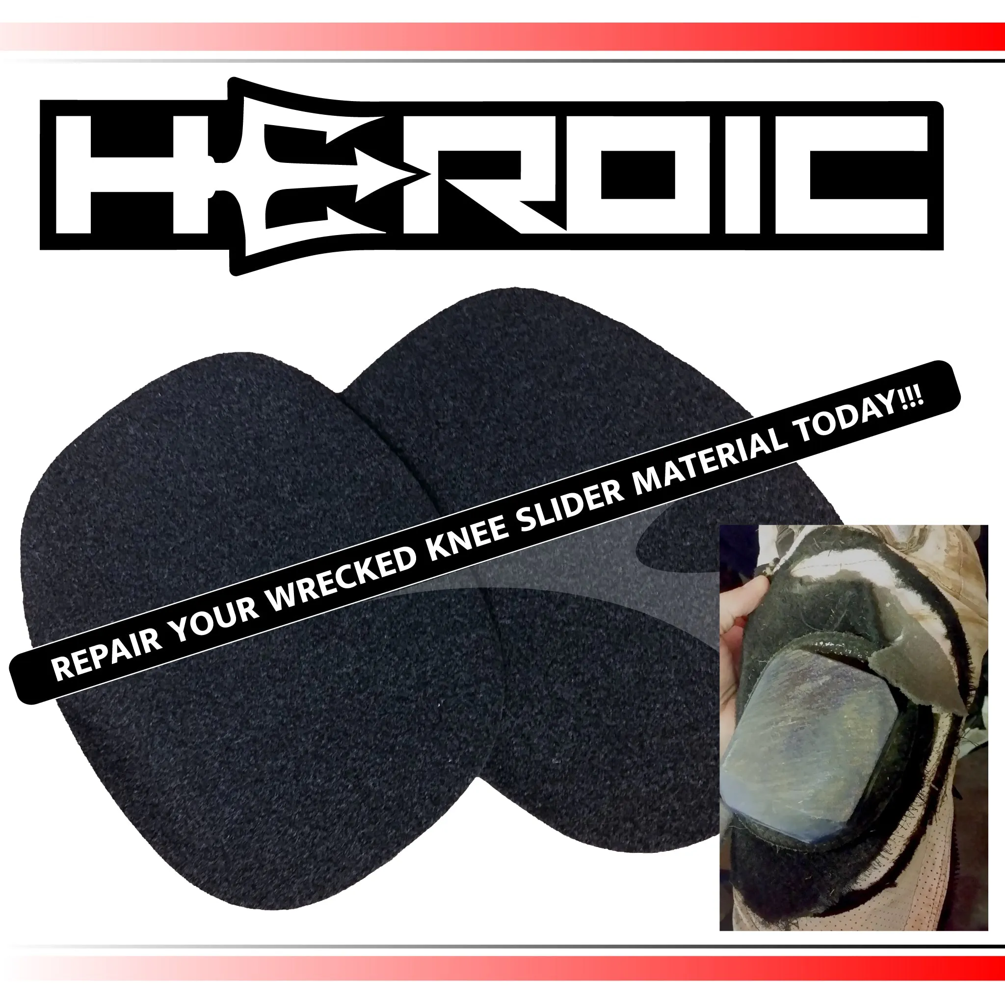 HEROIC Velcro Knee Patch Kit - Replacement