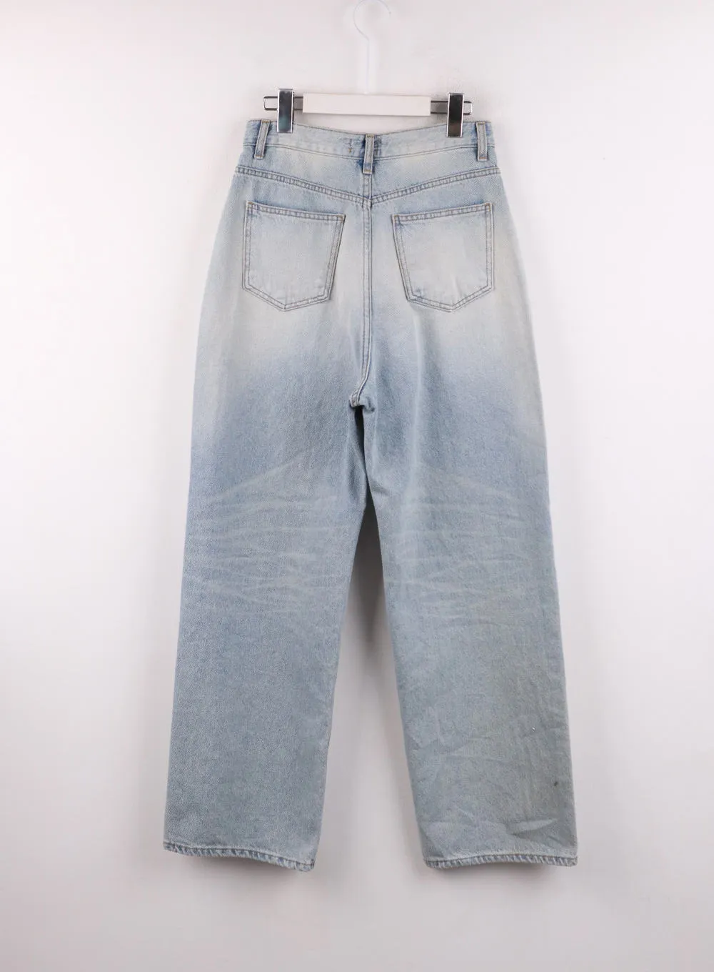 High Waist Washed Denim Jeans CF405