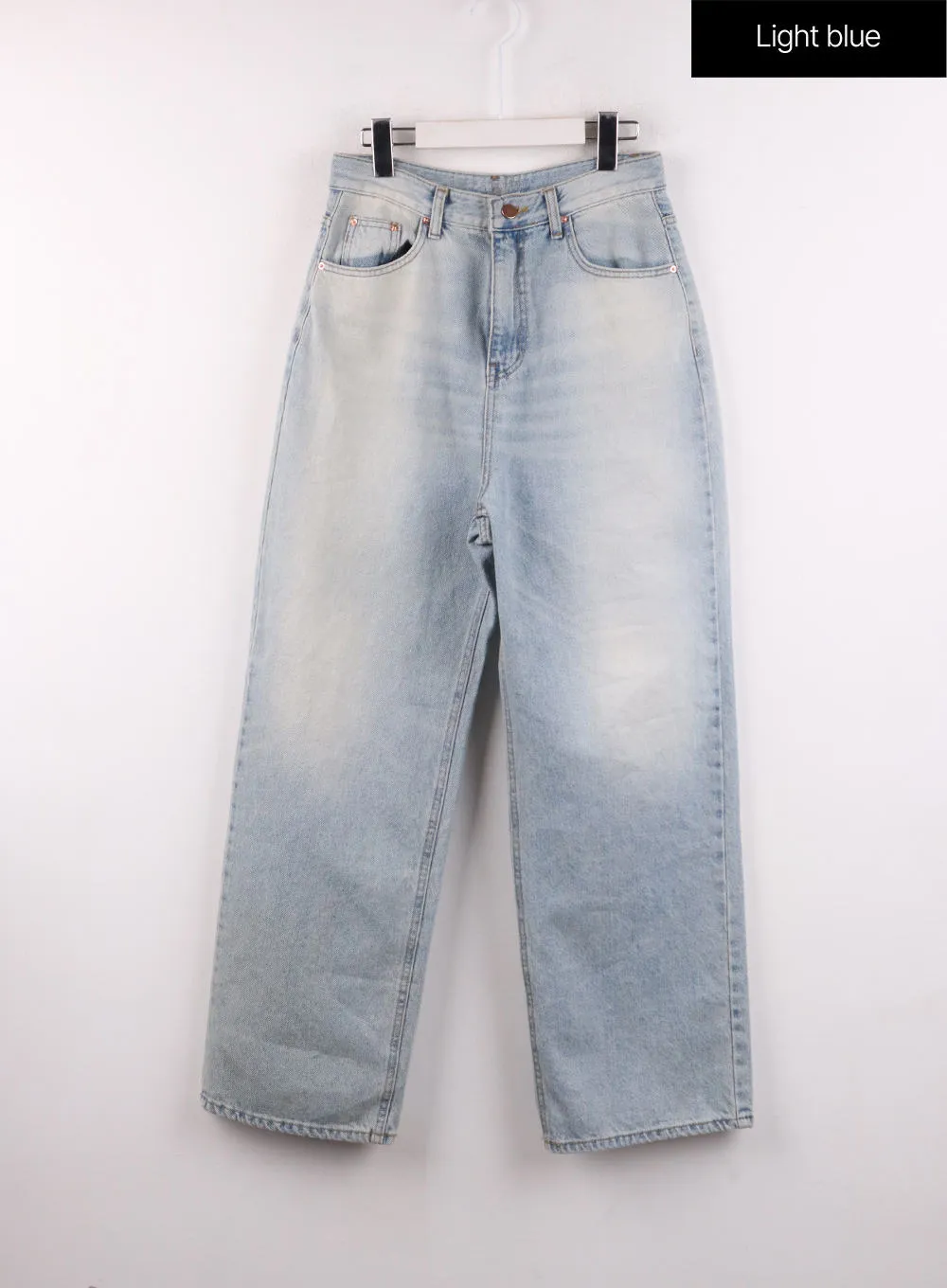 High Waist Washed Denim Jeans CF405