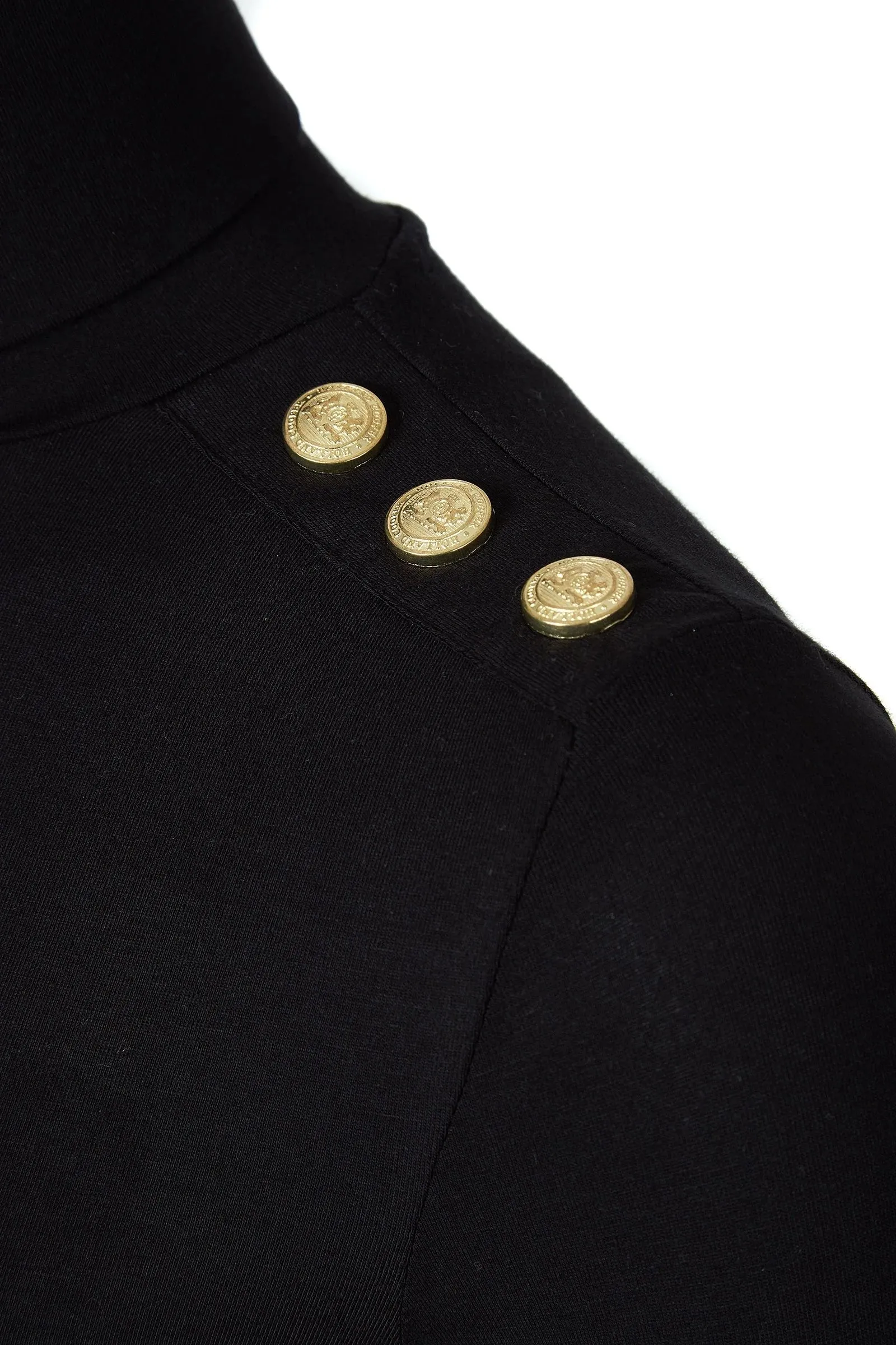 Holland Cooper Essential Roll Neck Knit in Black