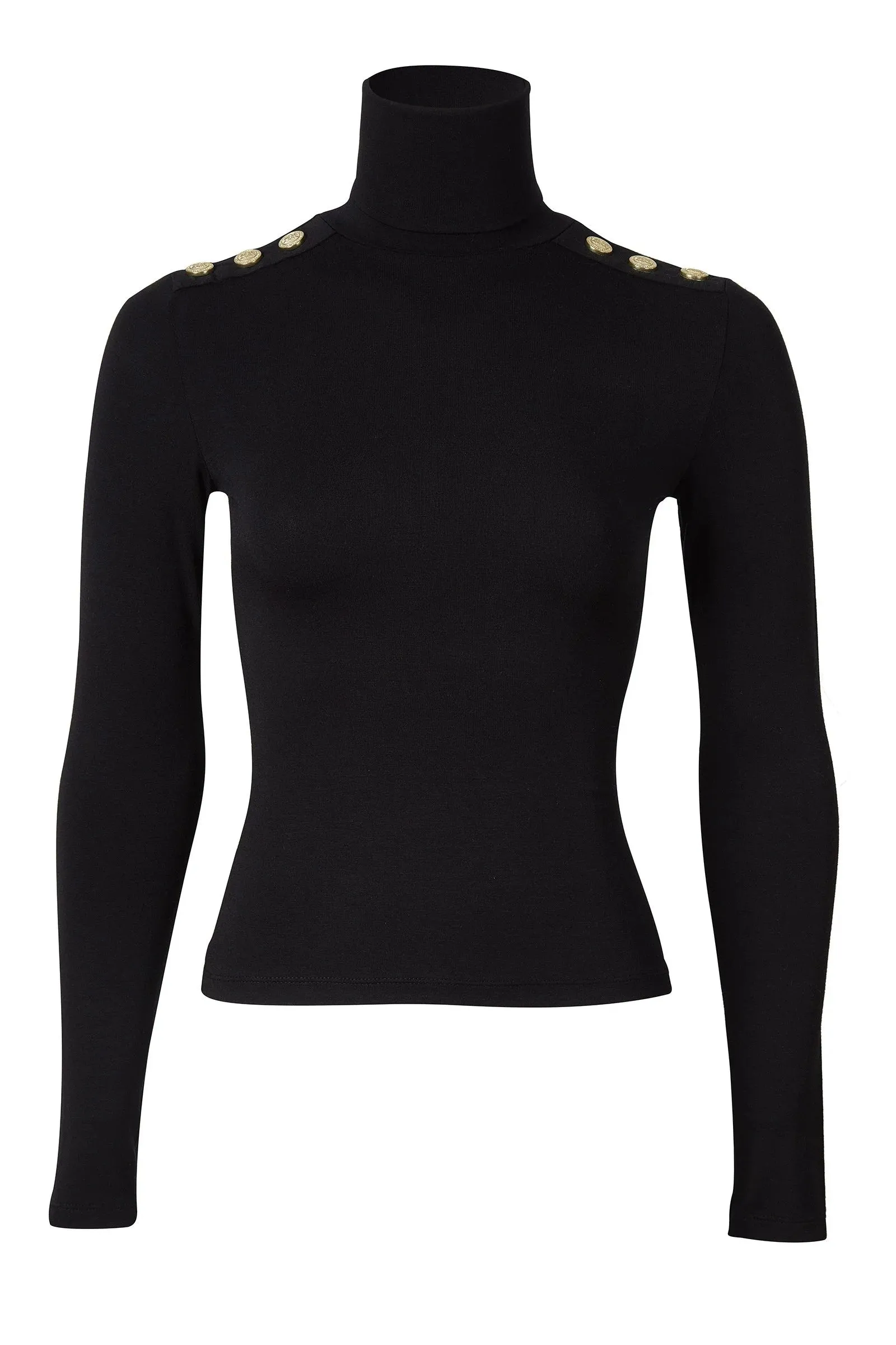 Holland Cooper Essential Roll Neck Knit in Black