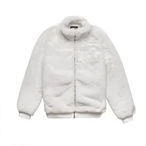 HOMME  Faux Fur Coat White