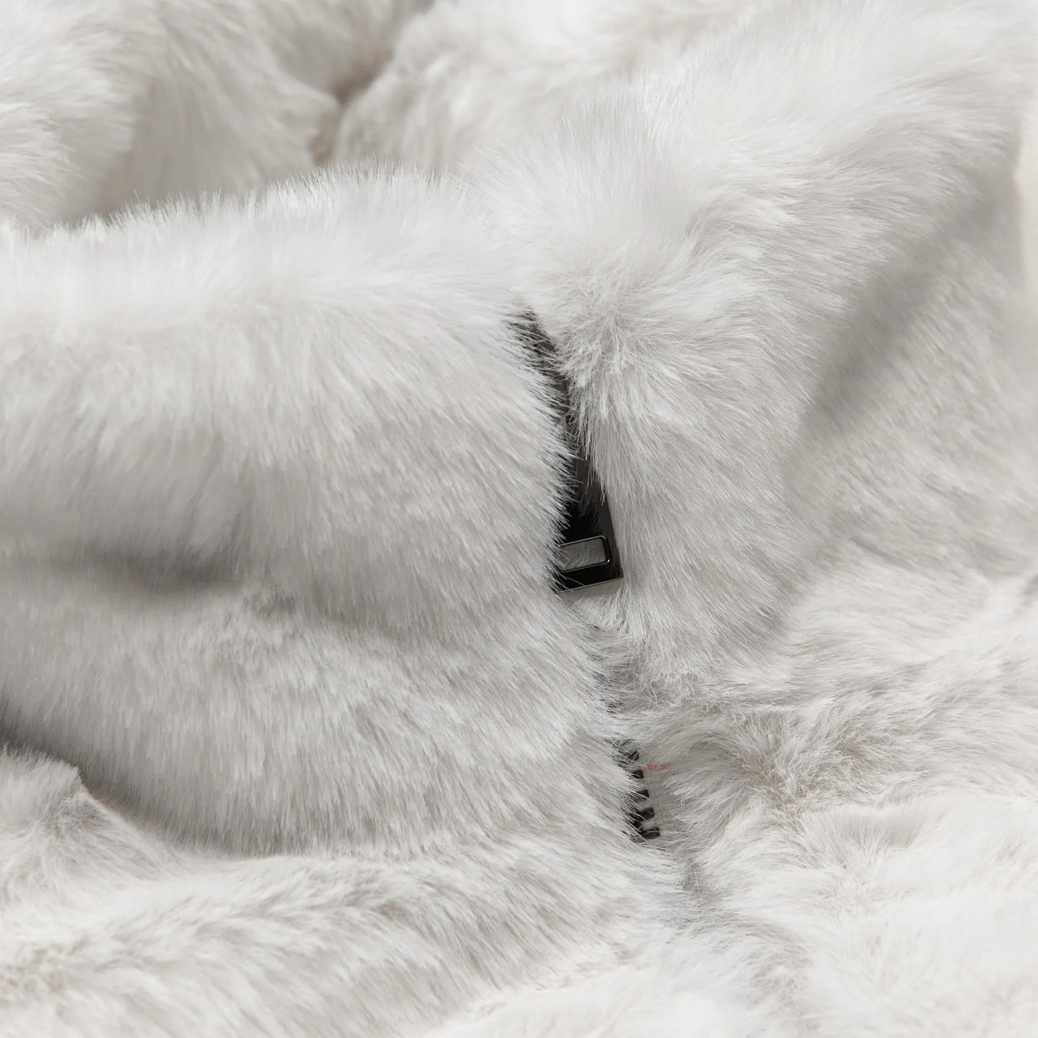 HOMME  Faux Fur Coat White