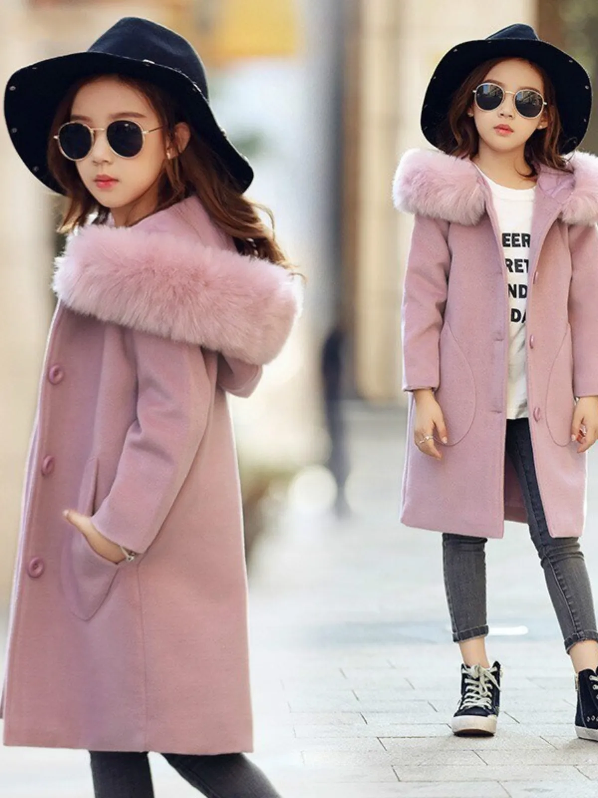 Icy Glam Fur Hood Winter Coat