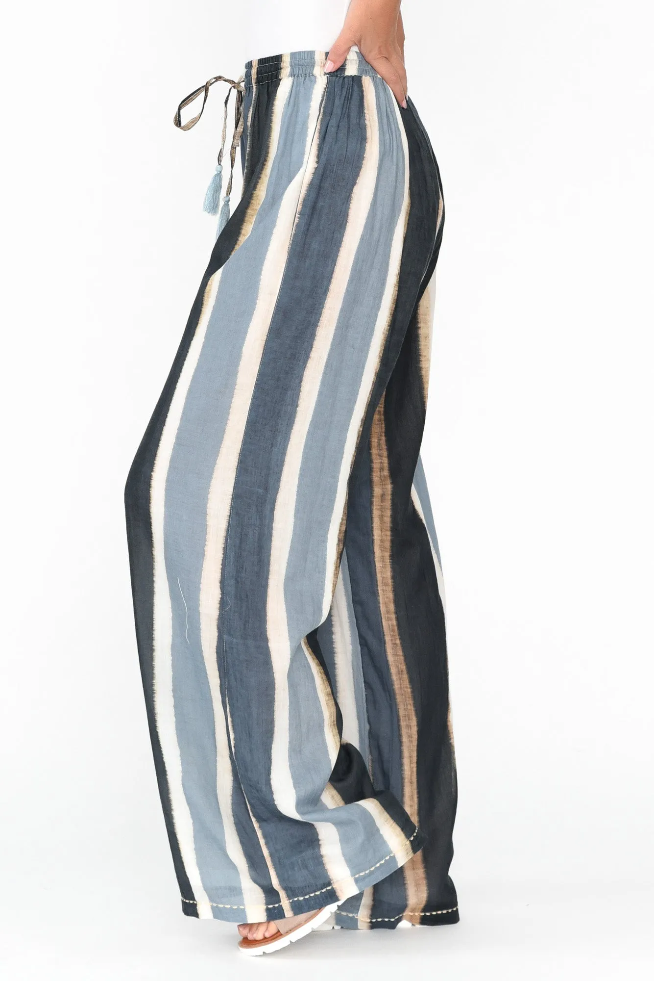 Jada Blue Stripe Cotton Pants