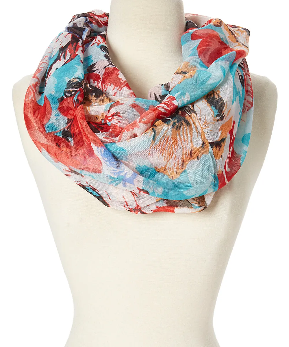 JC015003 Floral Infinity Scarf