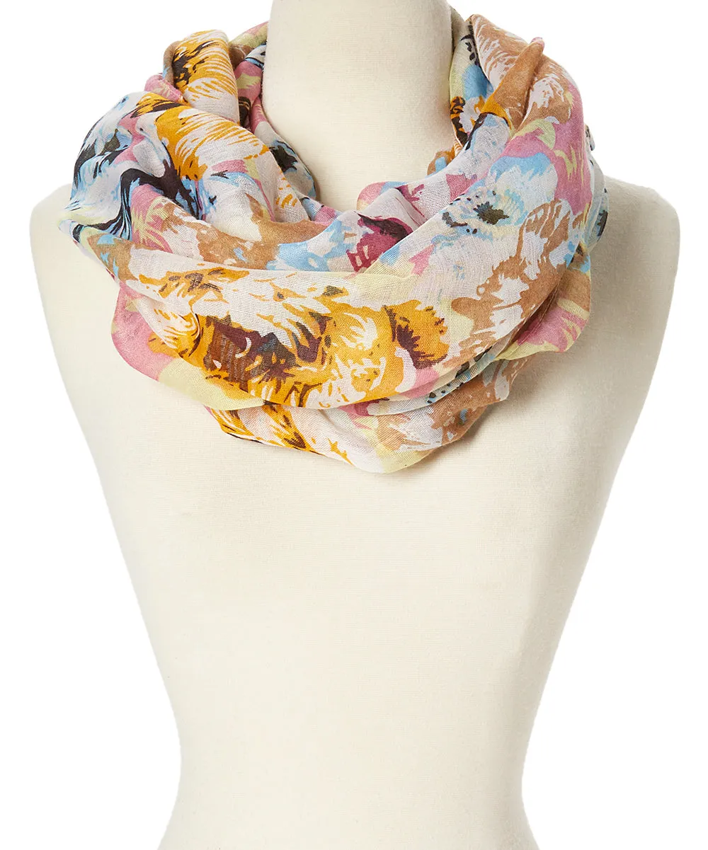 JC015003 Floral Infinity Scarf