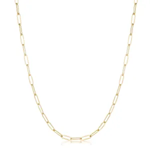 Kaylee 20" Gold Medium Paperclip Chain Linked Necklace