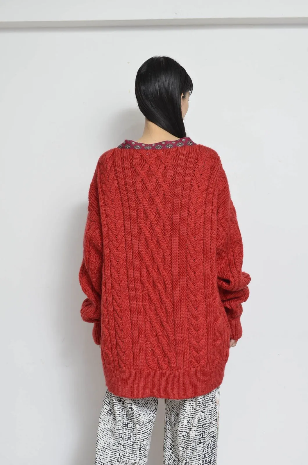 KNIT C/D_D/RED