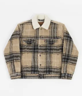 Levi's® Red Tab™ Vintage Fit Sherpa Trucker Jacket - Camel Blue Plaid