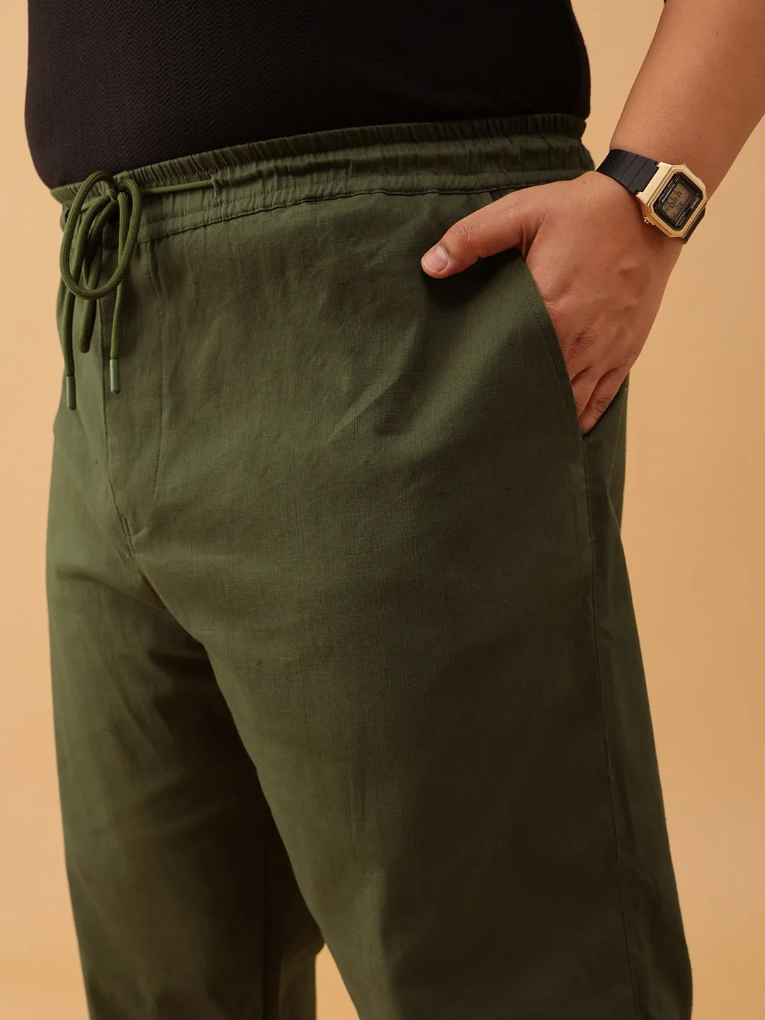 Linen Strectable Pants