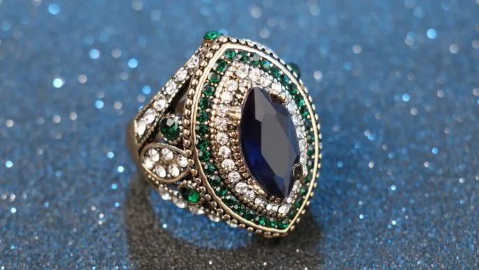 Luxury Vintage Jewelry Big  Ring