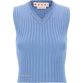 Marni sleeveless ribbed knit top