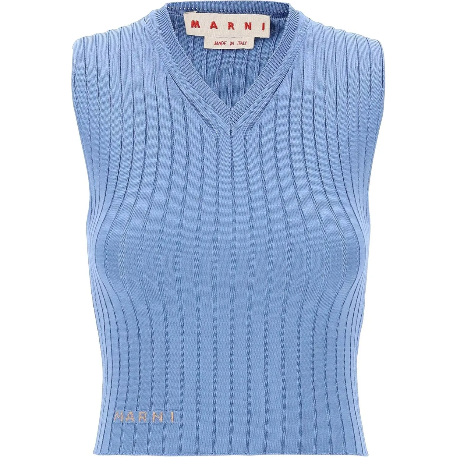 Marni sleeveless ribbed knit top