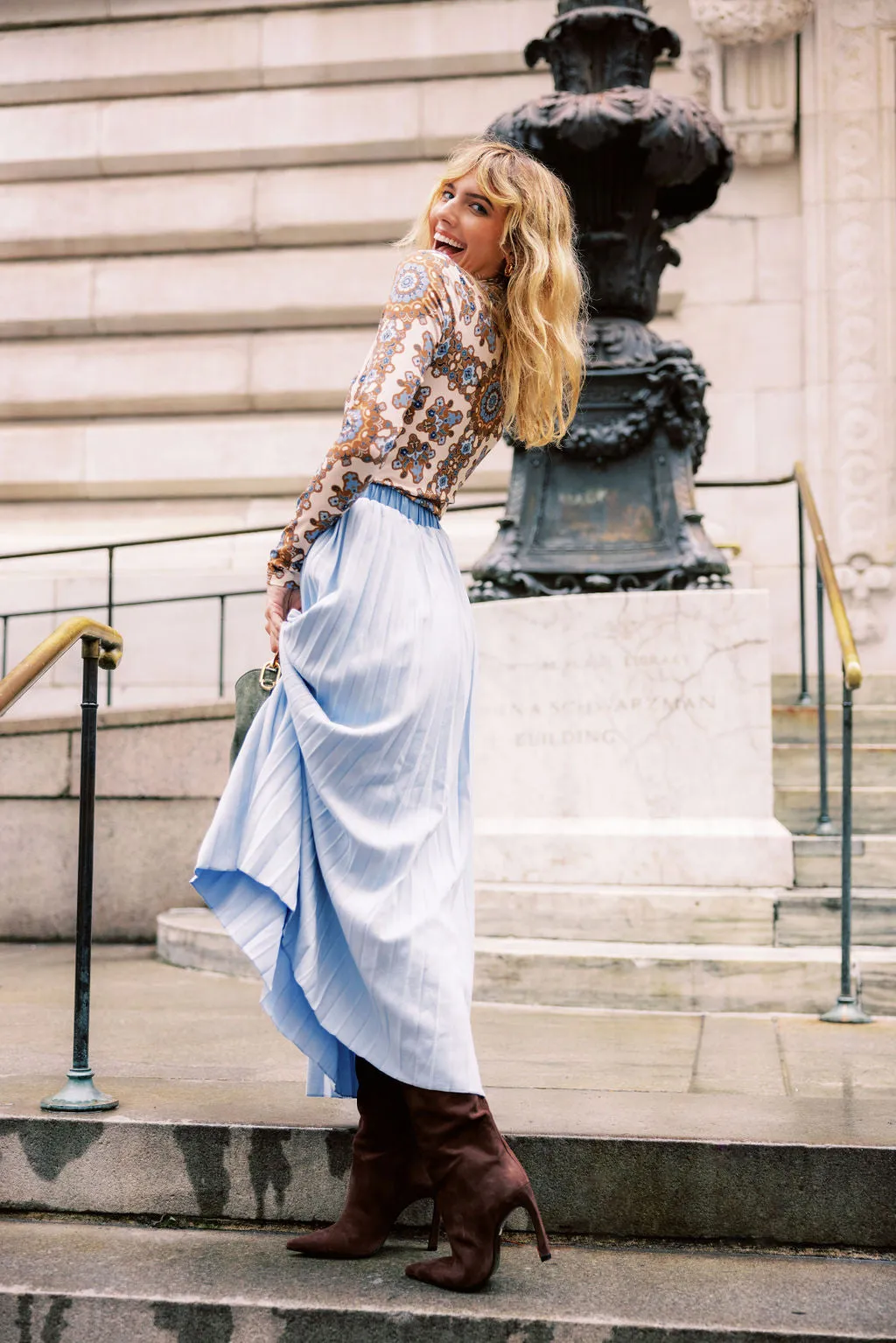 MASON'S DAUGHTER Madeline Skirt, Light Blue