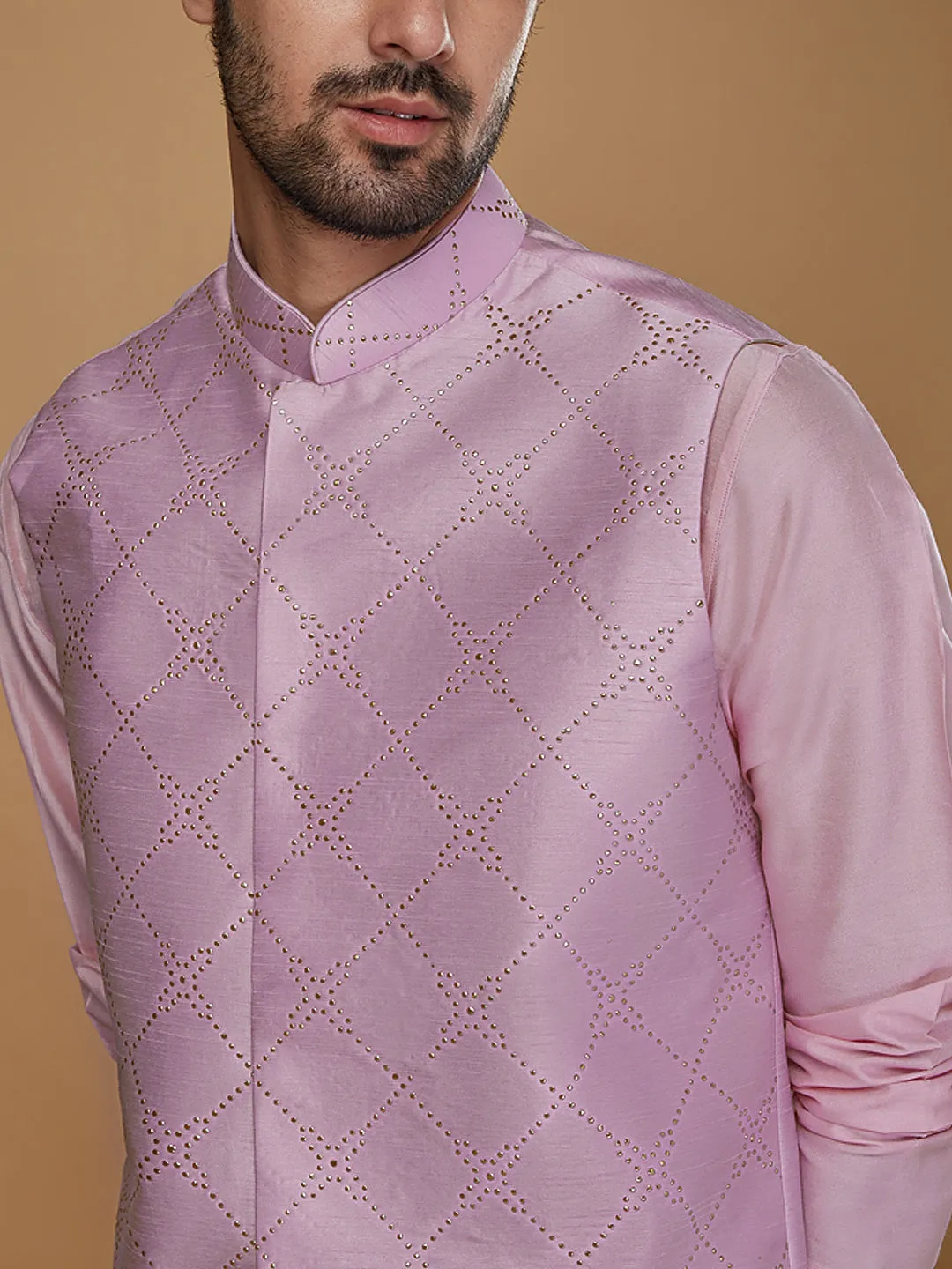 Men Lavender Nehru Jacket (Set of 1)