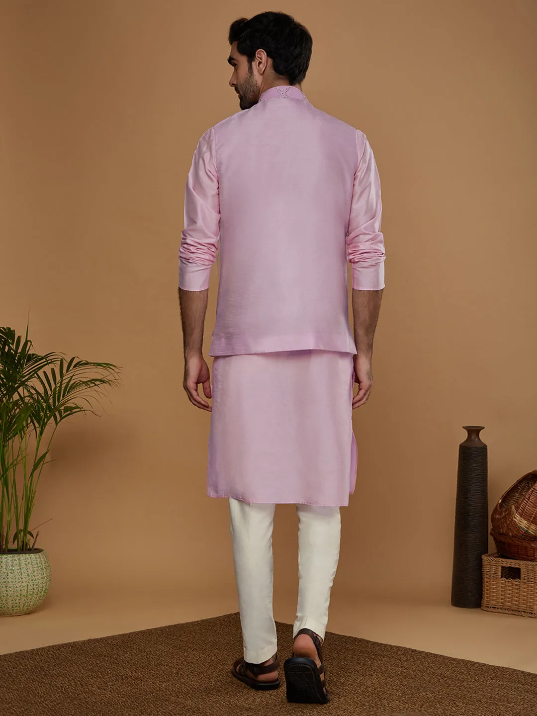 Men Lavender Nehru Jacket (Set of 1)