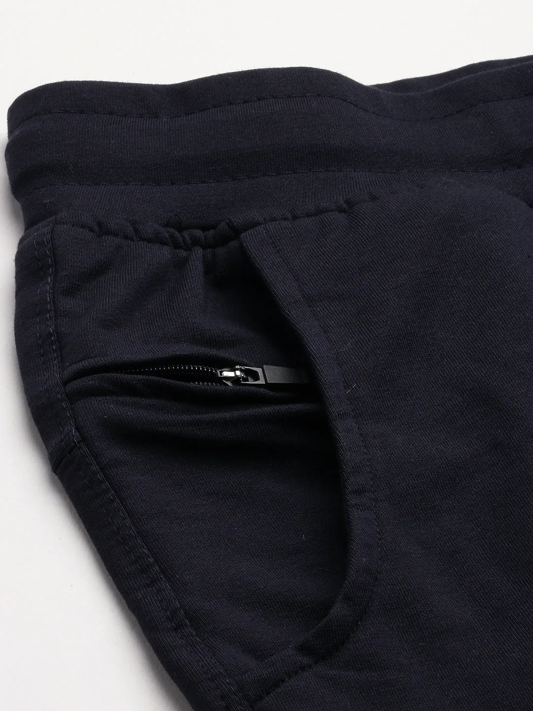 Men Navy Blue Solid  Track Pant