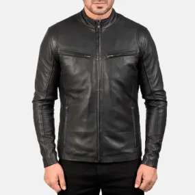 Mens Stylish Black Leather Jacket