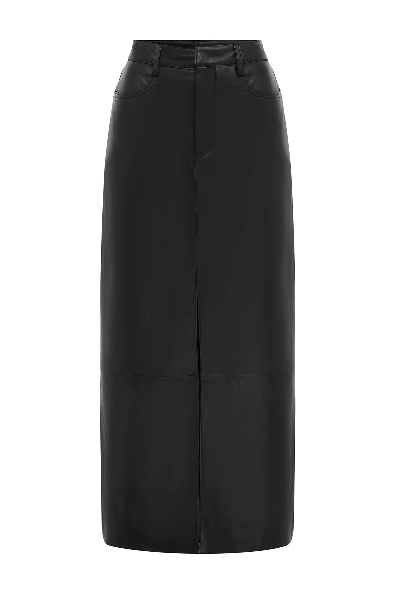 Mercer Maxi Skirt Black Leather