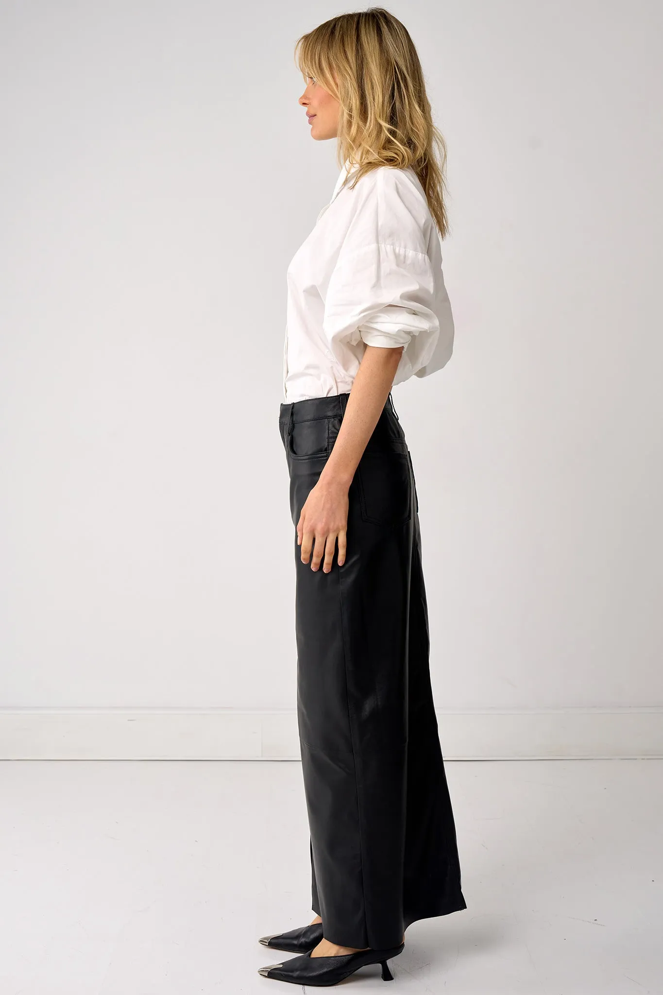 Mercer Maxi Skirt Black Leather