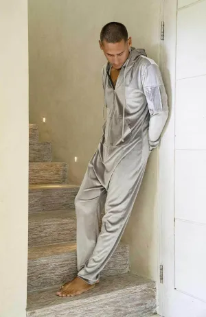 Mercury Silver Velvet Onesie