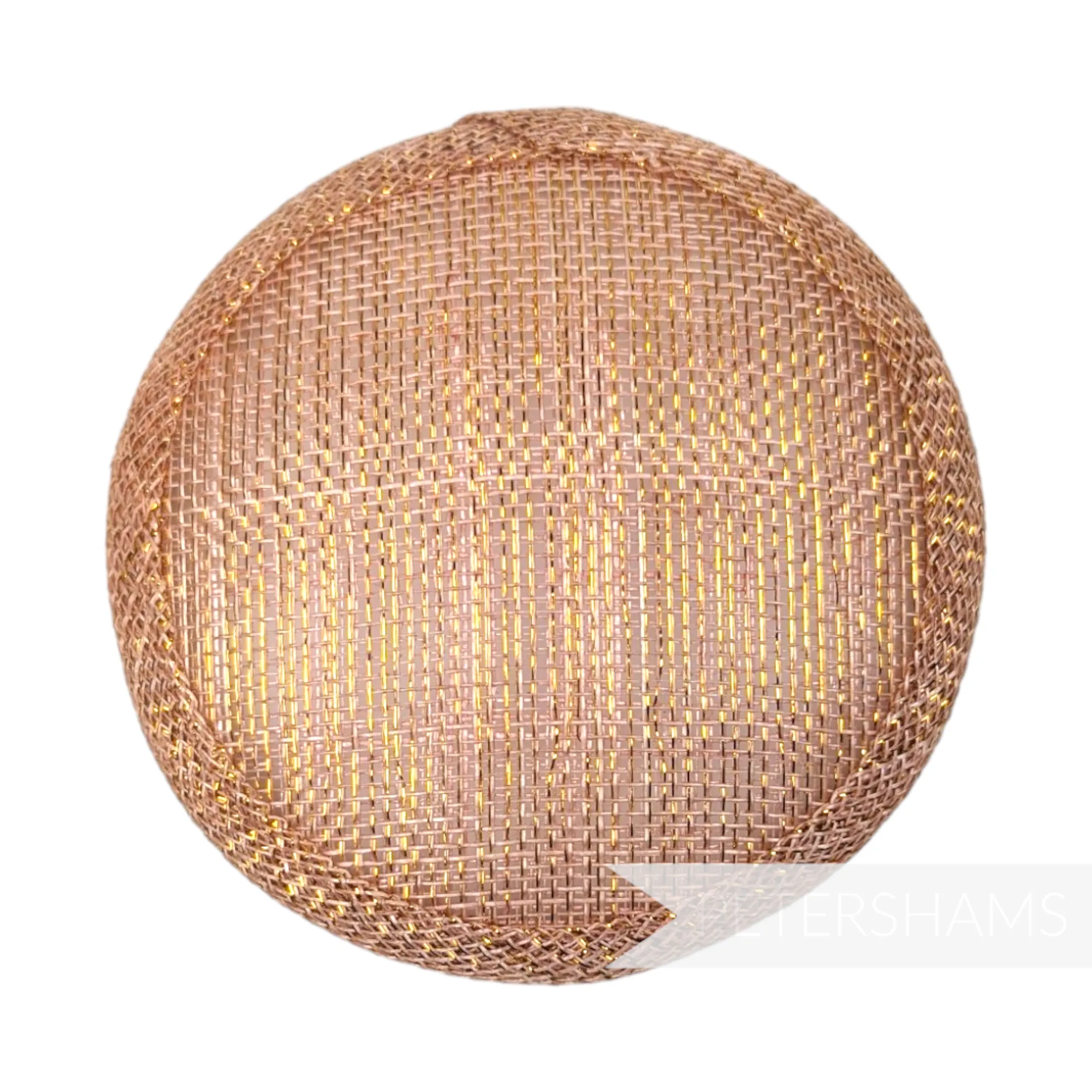 Metallic Lurex 10.5cm Round Sinamay Hat Base