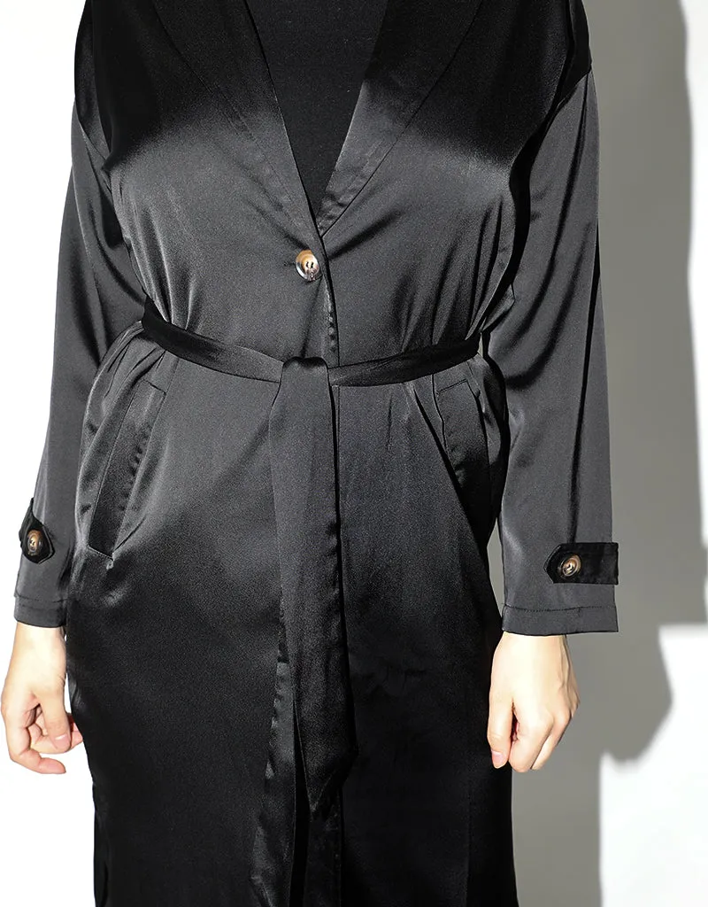 Modish Satin Trench