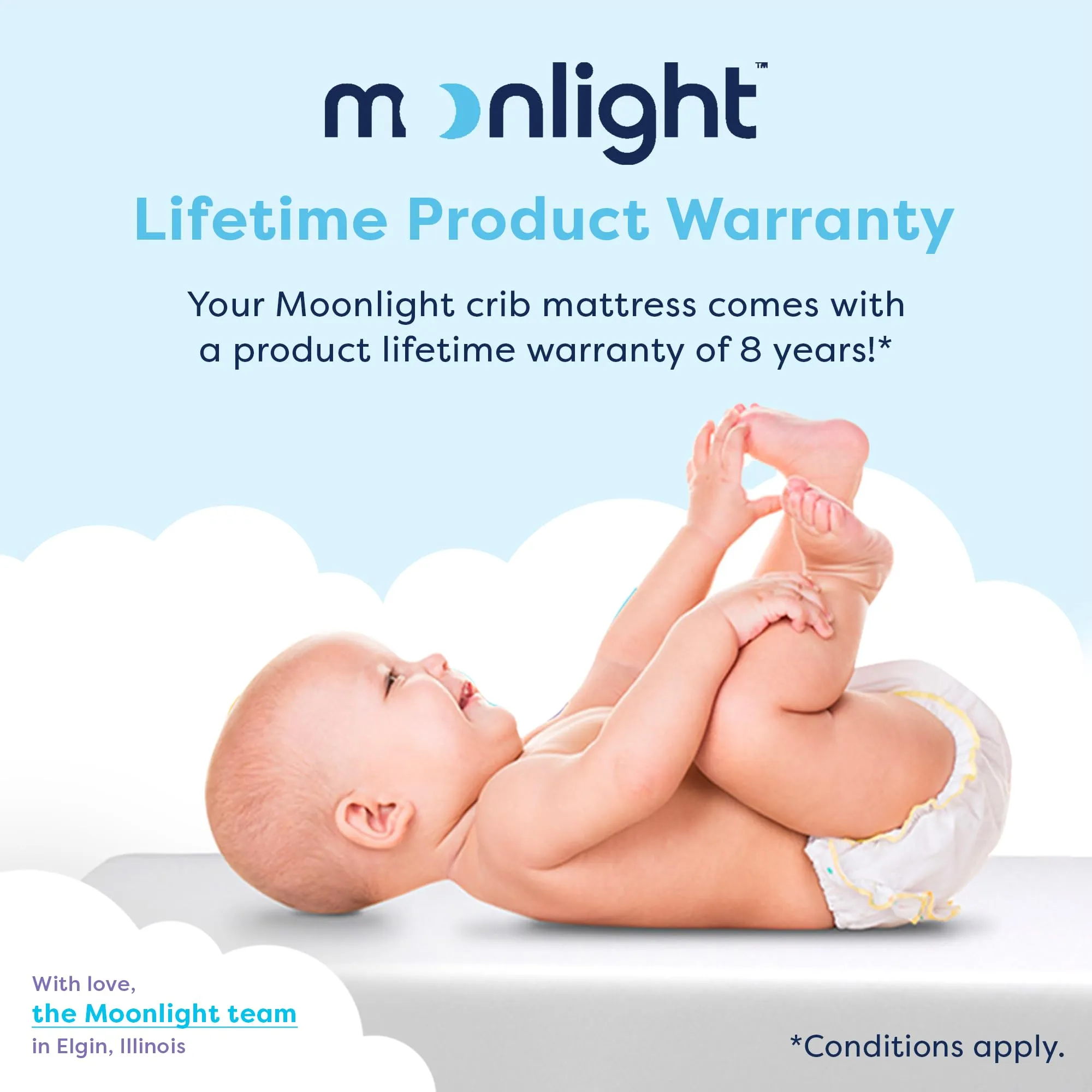 Moonlight Little Dreamer Mini Crib Mattress