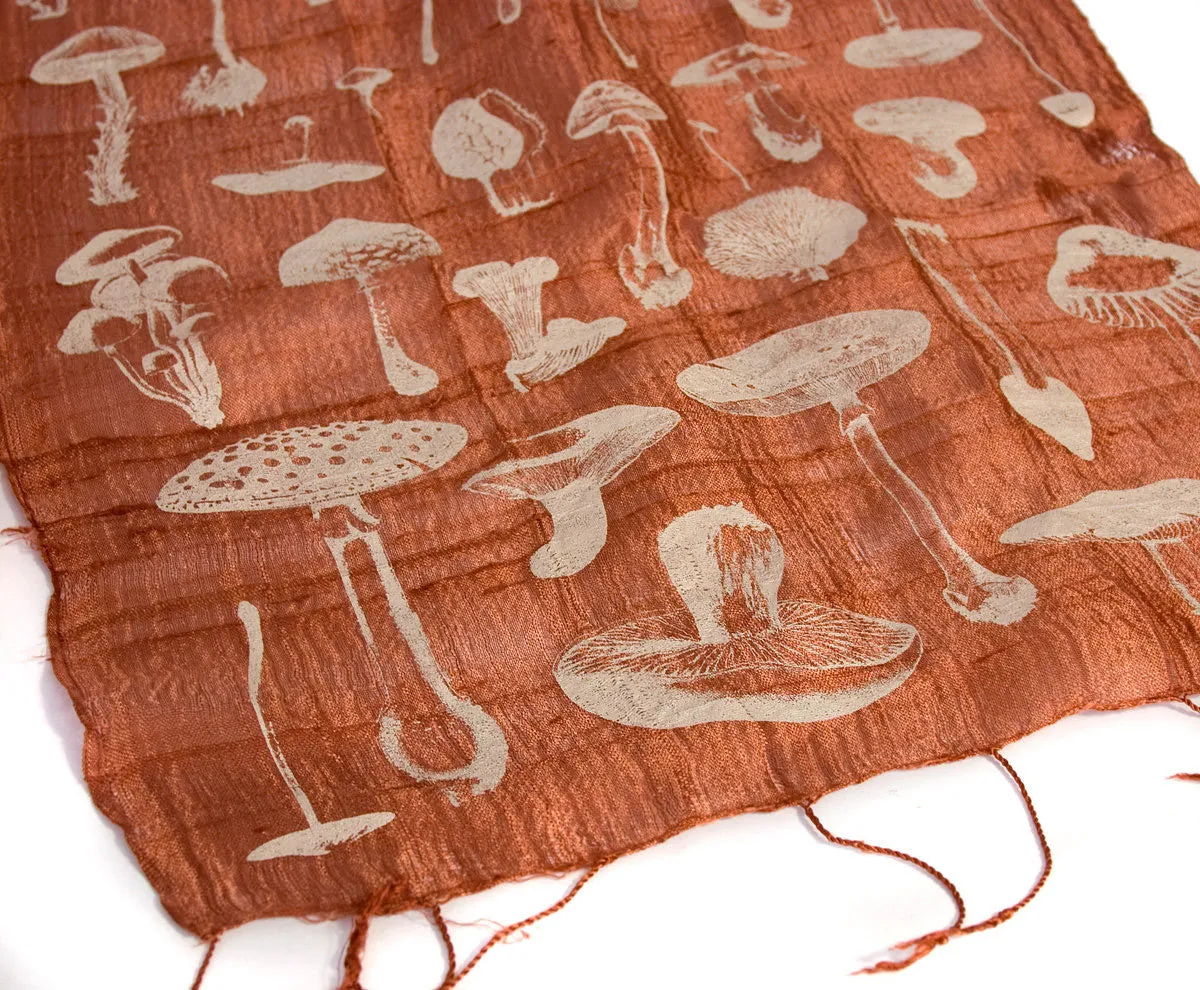 Mushroom Silk Scarf