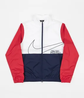 Nike SB Track Jacket - White / Midnight Navy / University Red / Black