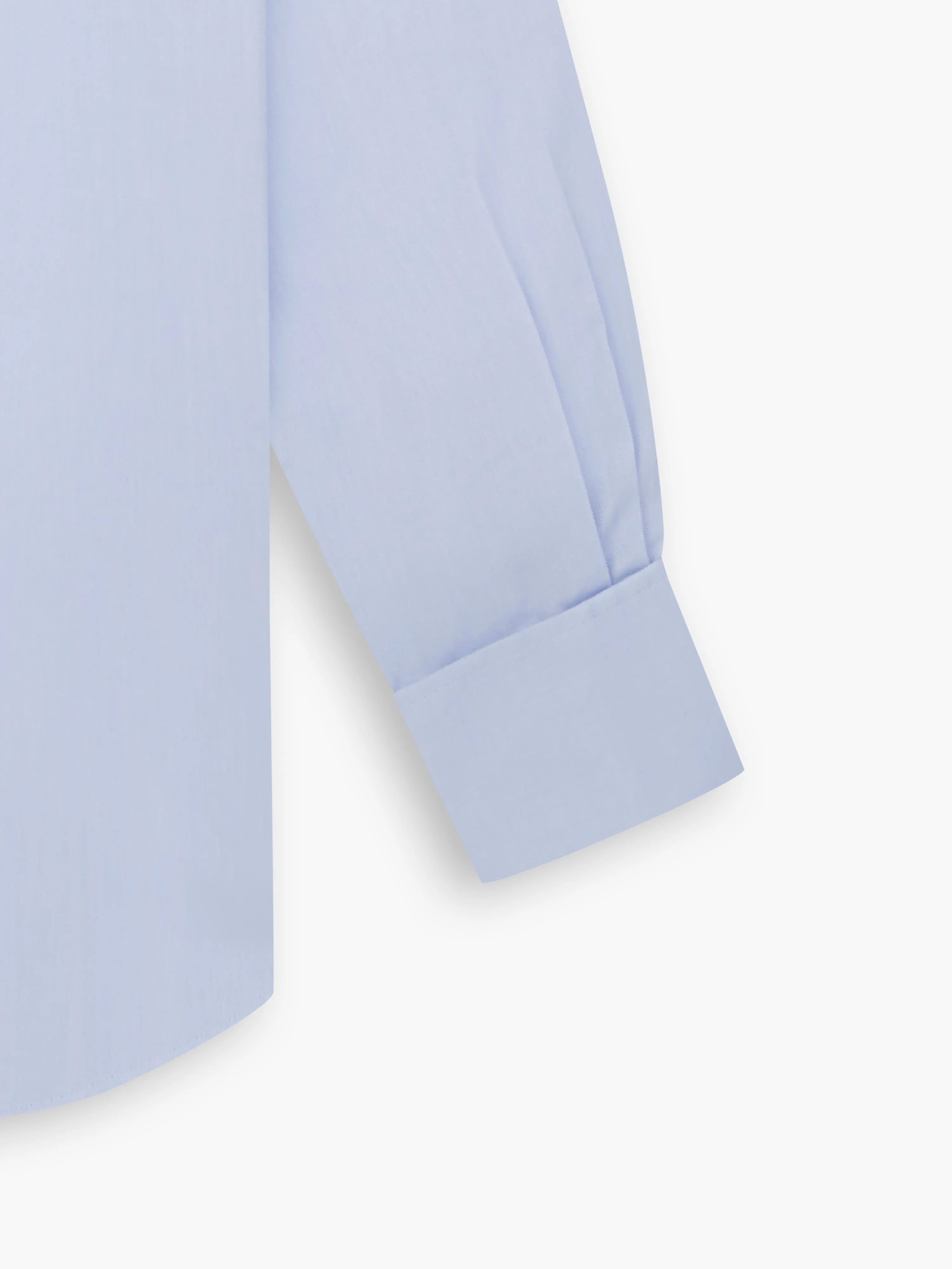 Non-Iron Light Blue Twill Slim Fit Double Cuff Cutaway Collar Shirt