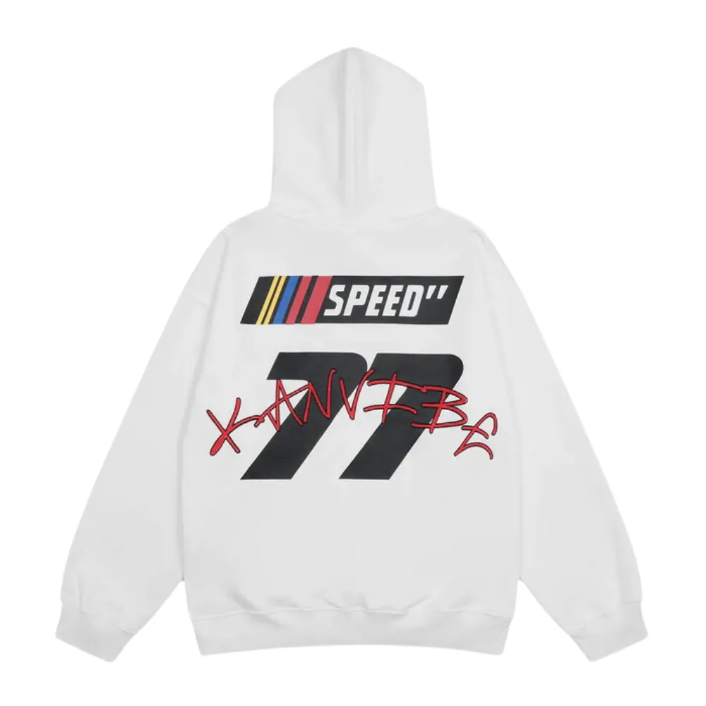 “Number Print Embroidered” Hoodie